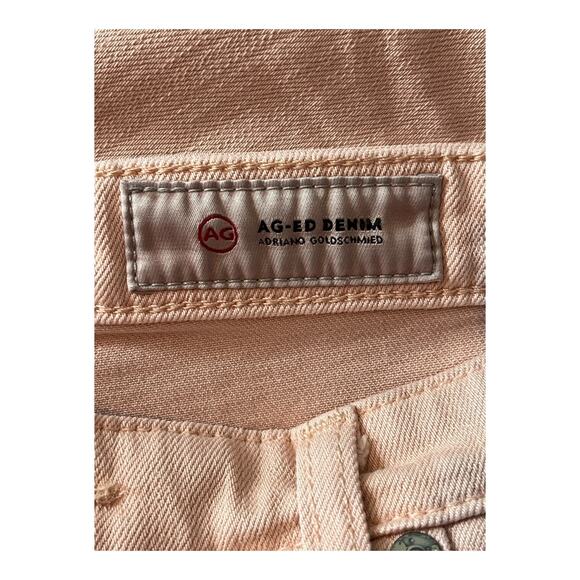 AG Adriano Goldschmied jeans The Isabelle high rise straight crop pink size 32 - Picture 5 of 7